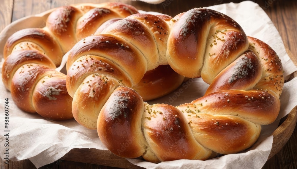 Deliciously twisted A plate of freshly baked bread Deliciously twisted A plate of freshly baked bread