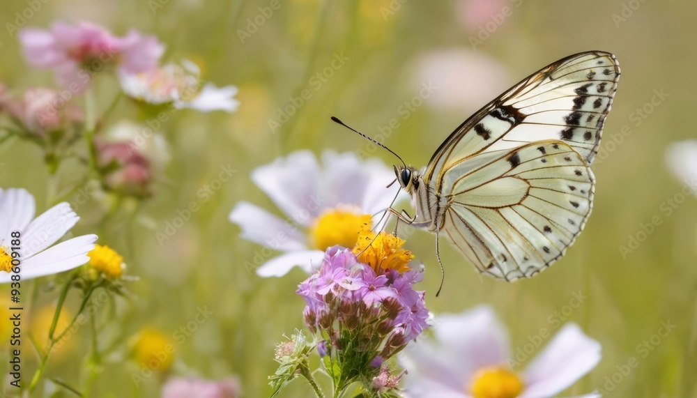 Butterfly in bloom a moment of serene beauty Butterfly in bloom a moment of serene beauty