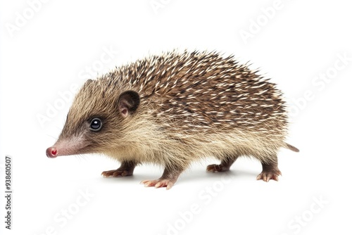 A Brown Hedgehog with Spikes and a Pink Nose