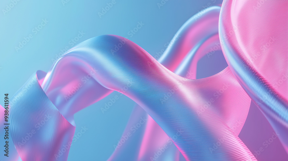 Obraz premium Background,Blue,Gradient,Light pink,Curved lines,Wave shape