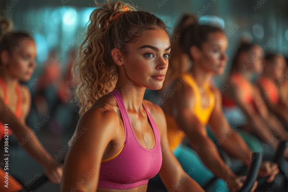 People practicing yoga and wellness routine created with Generative AI People practicing yoga and wellness routine created with Generative AI