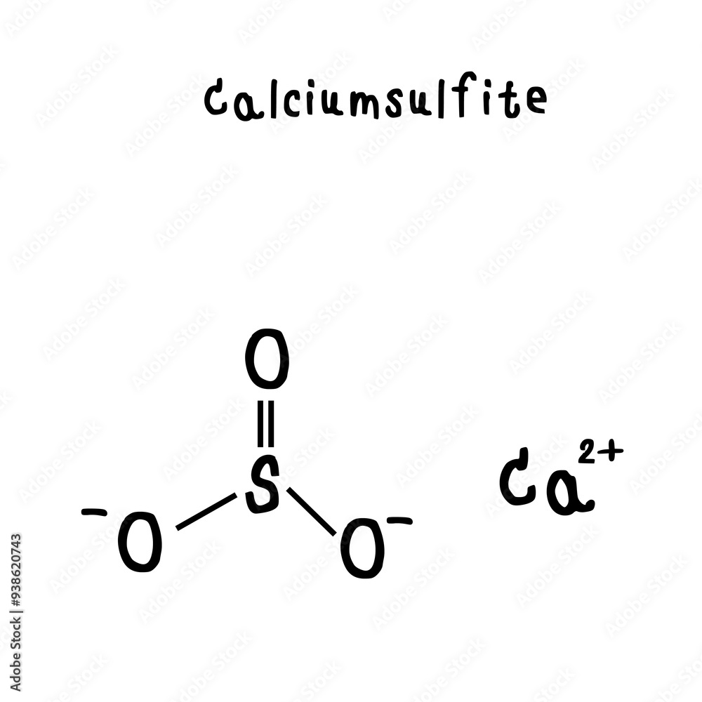 chemical structure of Calciumsulfite illustration chemical structure of Calciumsulfite illustration