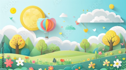 Colorful and Playful Design Background Celebrating Universal Children's Day with Bright Colors and Joyful Elements.