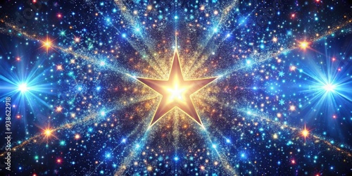 Twinkling shooting star in a galaxy kaleidoscope background, shooting star, wish, stars, twinkle, galaxy