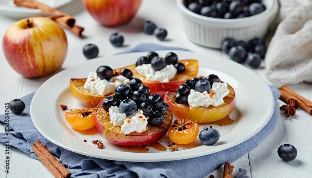 Delicious fruit dessert ready to be savored Delicious fruit dessert ready to be savored