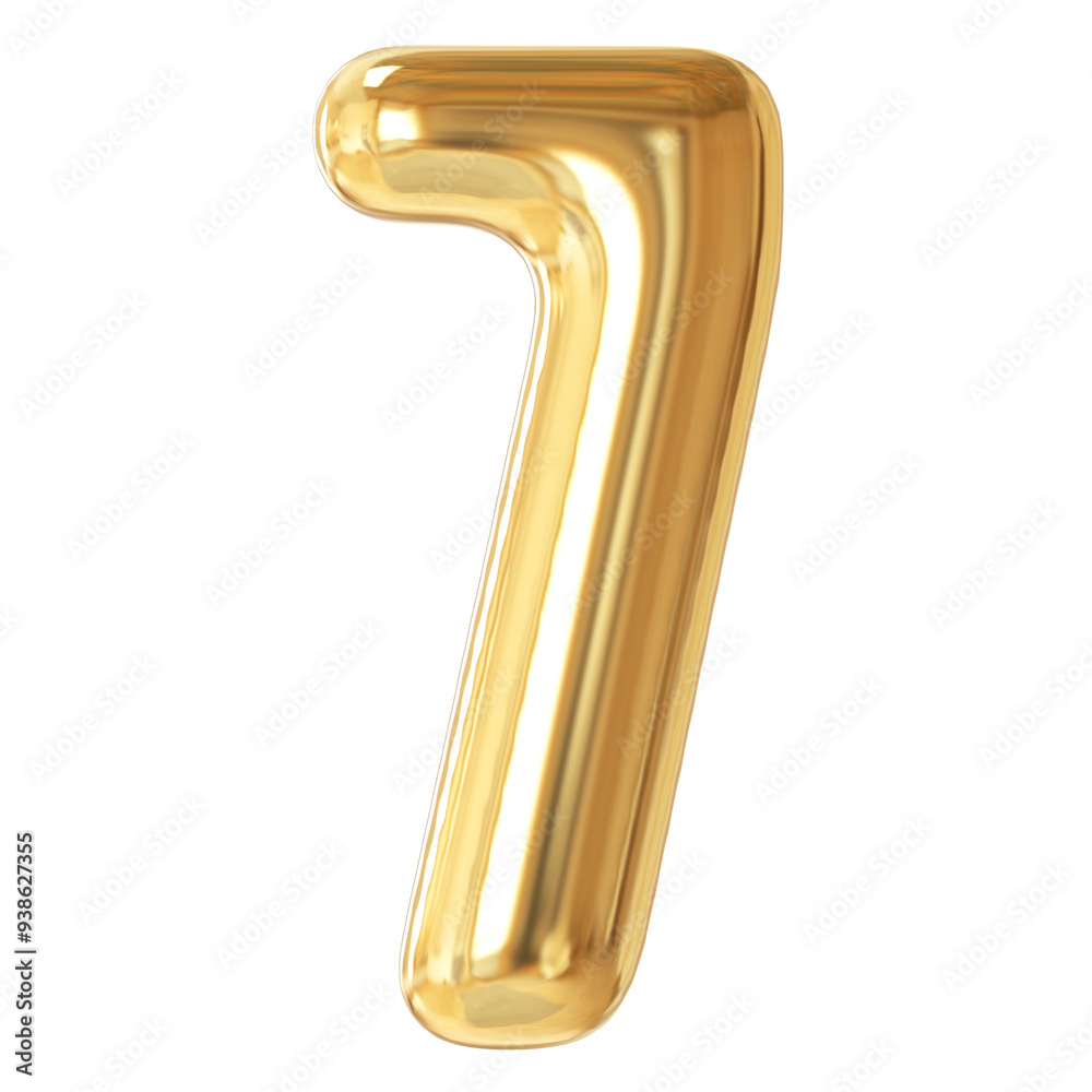 3D Golden Number 7 3D Golden Number 7