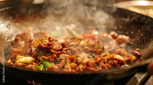 Delicious-looking Chinese cuisine with beautiful, natural lighting