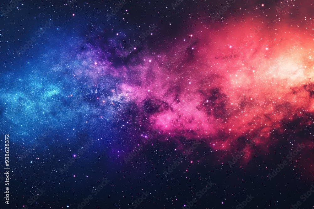 A Night Sky with a Pink and Blue Nebula A Night Sky with a Pink and Blue Nebula