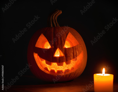 jack o lantern, halloween pumpkin, halloween pumpkin on black