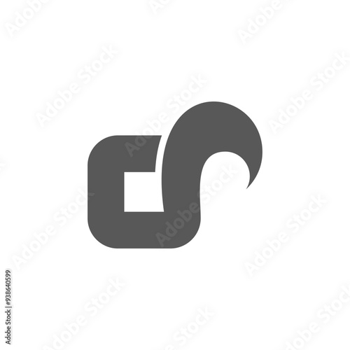 letter cr abstract unique simple logo vector
