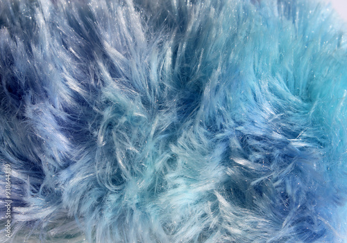 Bilde på lerret Blue plush fabric abstract textured background