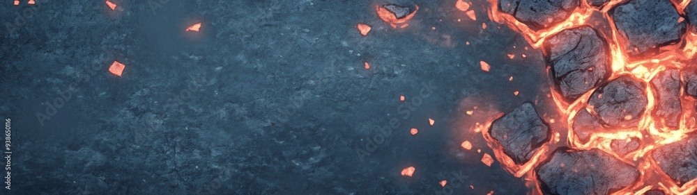 Fototapeta premium Glowing Embers and Charcoal Textures, a cozy backdrop evoking warmth and intimacy, ideal for winter nights or fireplace settings, featuring seamless patterns for design inspiration.