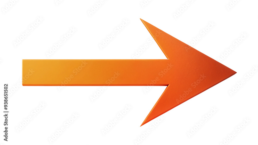 3D arrow pointing on white background, business success concept 3D arrow pointing on white background, business success concept