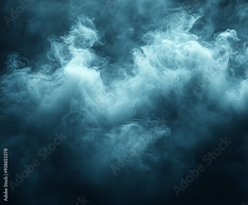 A scary and mysterious atmospheric background art with smoke and fog. Perfect for Halloween-themed designs and horror movie posters.