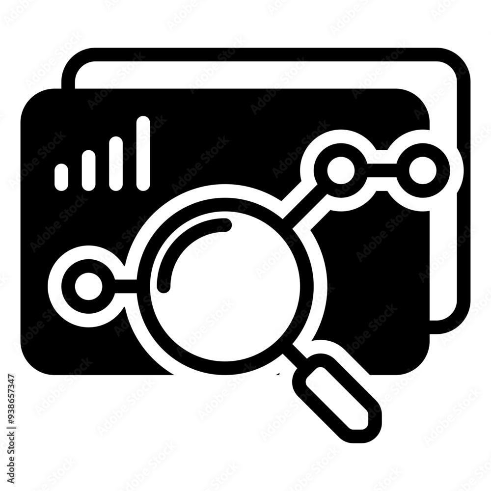 Analysis icon, glyph icon style Analysis icon, glyph icon style