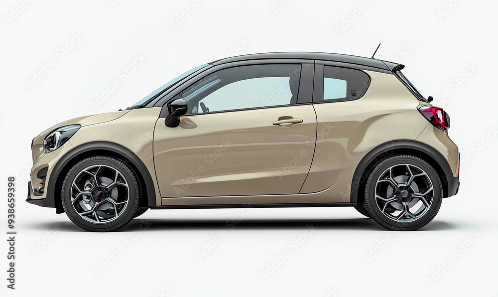 Fototapeta premium Car isolated, side perspective