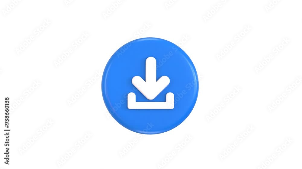 Download button icon 3d animation Download button icon 3d animation