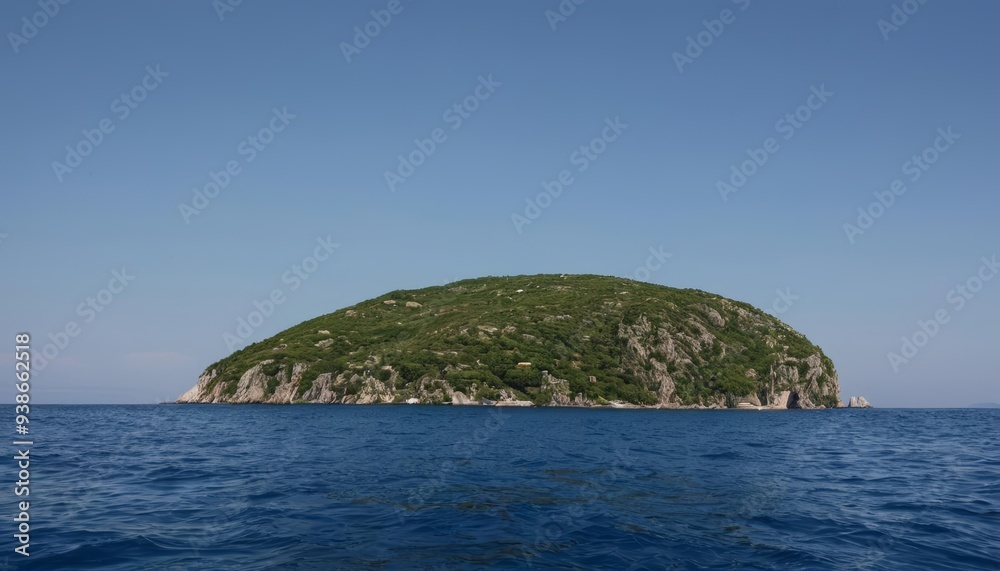 Fototapeta premium Island Paradise Amidst the Blue