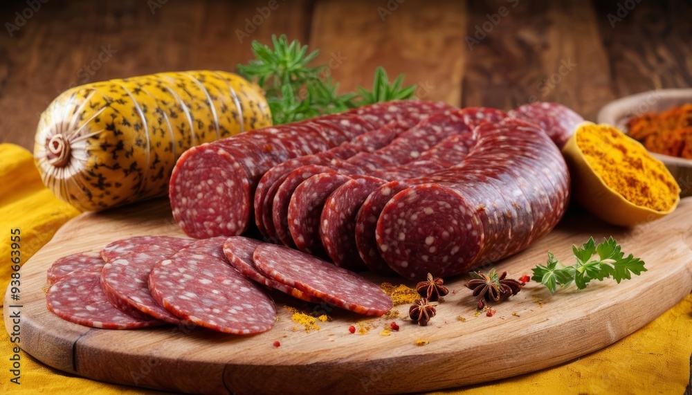 Deliciously cured meats ready to serve Deliciously cured meats ready to serve
