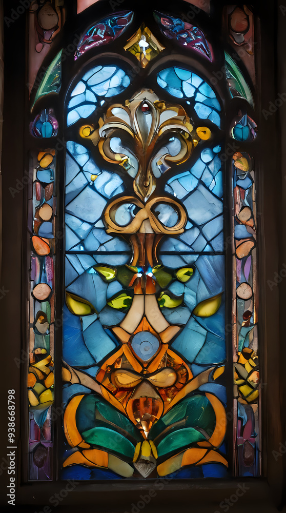 a close up of a stained glass window with a cross on it a close up of a stained glass window with a cross on it