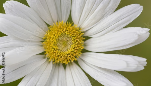  Blooming beauty A pristine white daisy with a vibrant yellow center