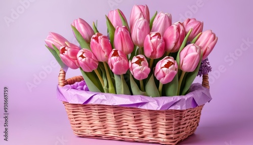 Wallpaper Mural  Blooming with joy in a woven basket Torontodigital.ca