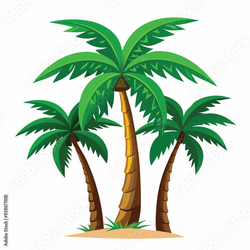 Tree Icon Set Vector of plant silhouette Design.