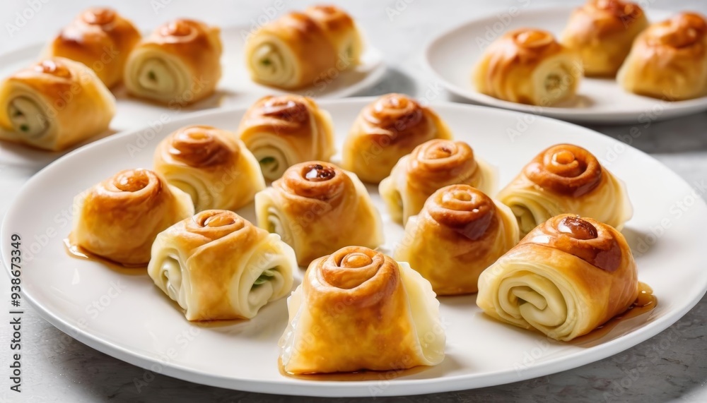 Deliciously baked pastries ready to be savored Deliciously baked pastries ready to be savored