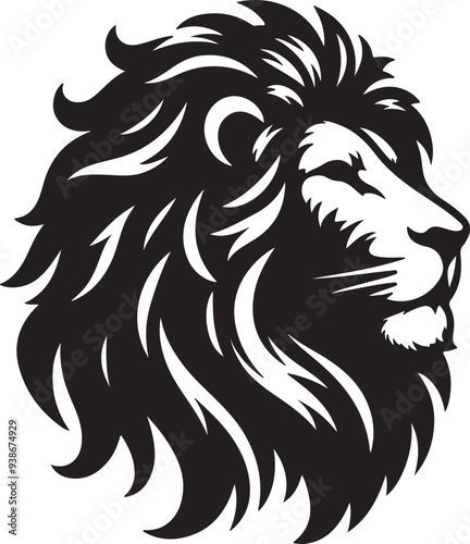 Wallpaper Mural lipn b;ack head silhouette vector illustration  Torontodigital.ca