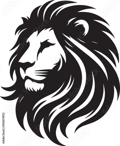 Wallpaper Mural lipn b;ack head silhouette vector illustration  Torontodigital.ca