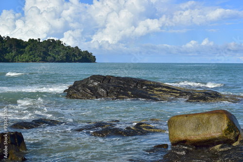 Rocks and the sea. Thailand. The Andaman Sea.