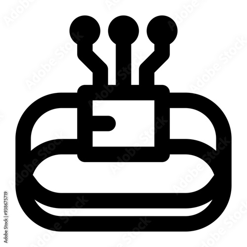 smart belt, accessory, wearable technology, belt, fashion outline icon