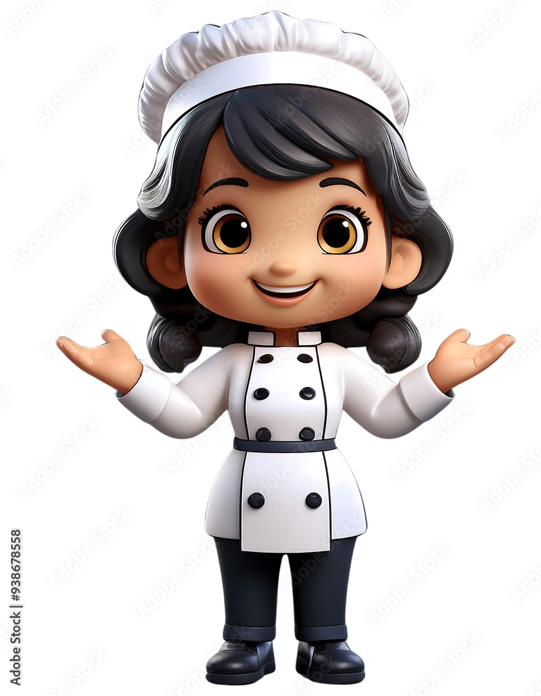 Cute chef isolate on transparent background. Cute chef isolate on transparent background.