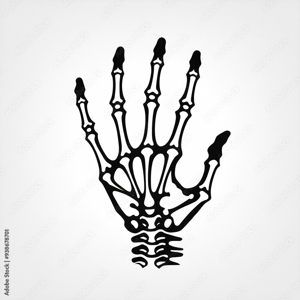 Fototapeta premium hand skeleton halloween