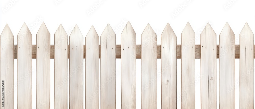 A white wooden fence with a lot of wood grain A white wooden fence with a lot of wood grain