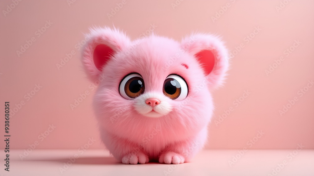 Pink cute creature cute big eyes meticulous Pink cute creature cute big eyes meticulous