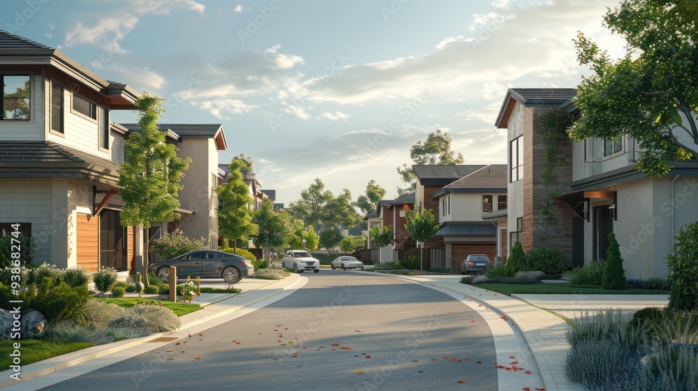 Modern Suburban Street