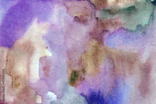 Purple brown gradient watercolor paper background texture