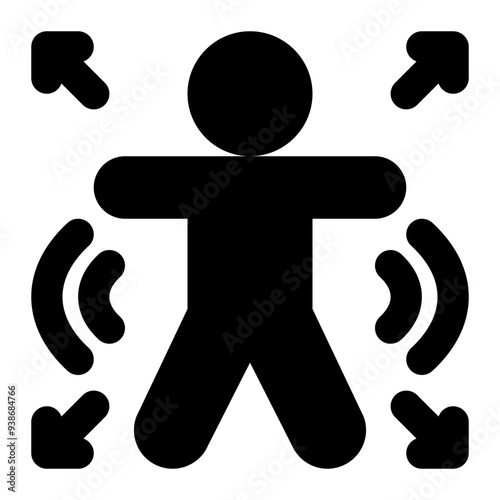 body control, gesture control, gesture recognition, motion tracking, motion sensor, wearable technology solid or glyph icon