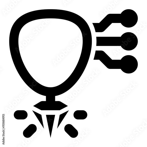 smart jewelry, necklace, accessories, wearable technology, diamond, fashion solid or glyph icon
