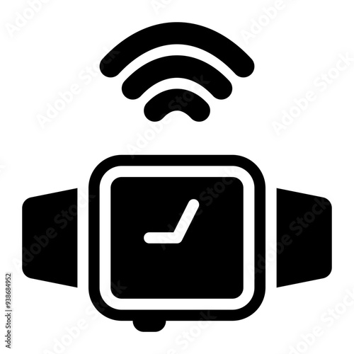 smartwatch, smart watch, wearable technology, wireless, wearable device, wearable gadgets solid or glyph icon