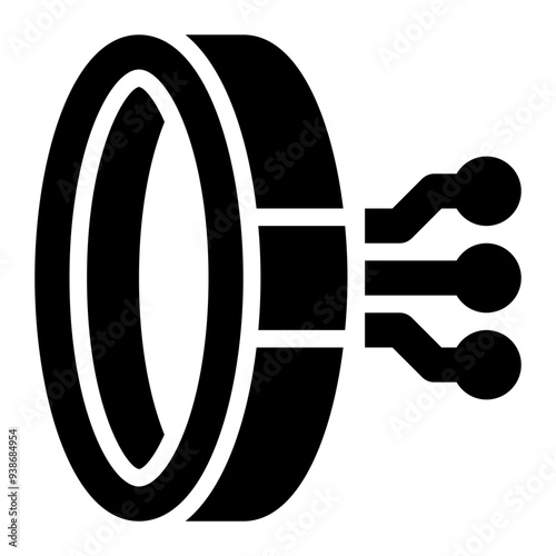 smart ring, smart bracelet, smart band, accessory, ring, wearable technology, wearable device solid or glyph icon