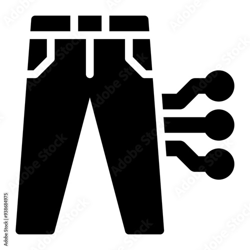 smart pants, smart clothes, smart clothing, trousers, wearable technology, pants solid or glyph icon