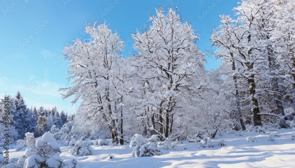 Snowy serenity in a winter wonderland Snowy serenity in a winter wonderland