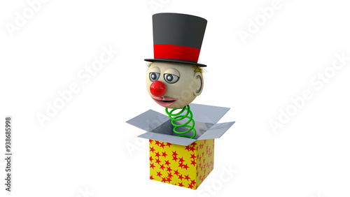 Jack in the Box 3D render