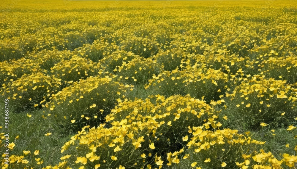 Obraz premium Bright and Beautiful A Field of Yellow Flowers