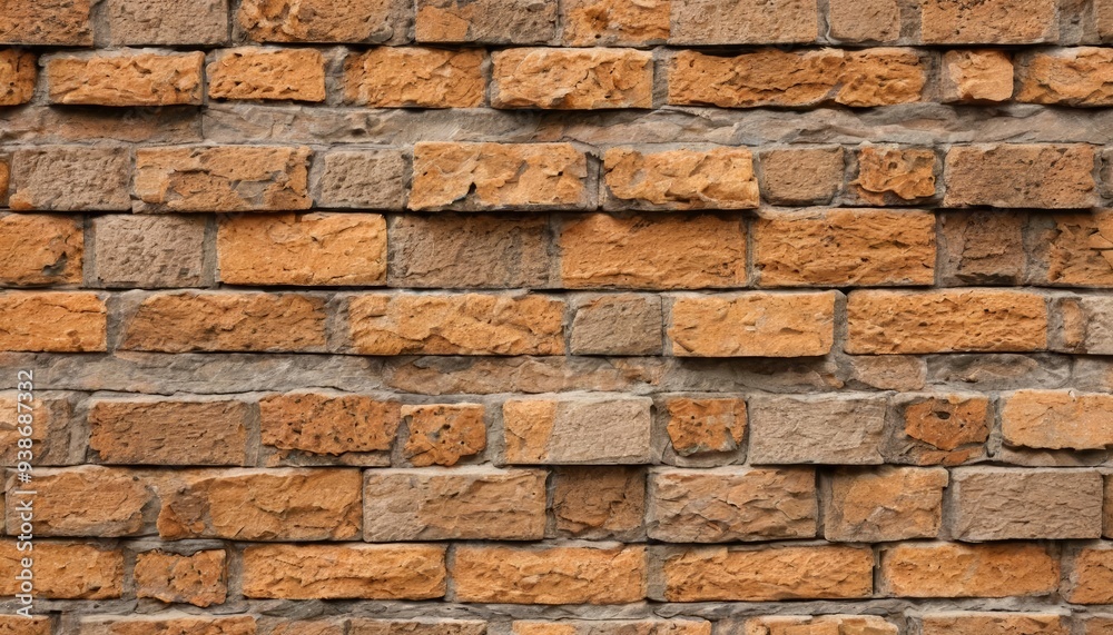  Sturdy and timeless  A closeup of a brick wall