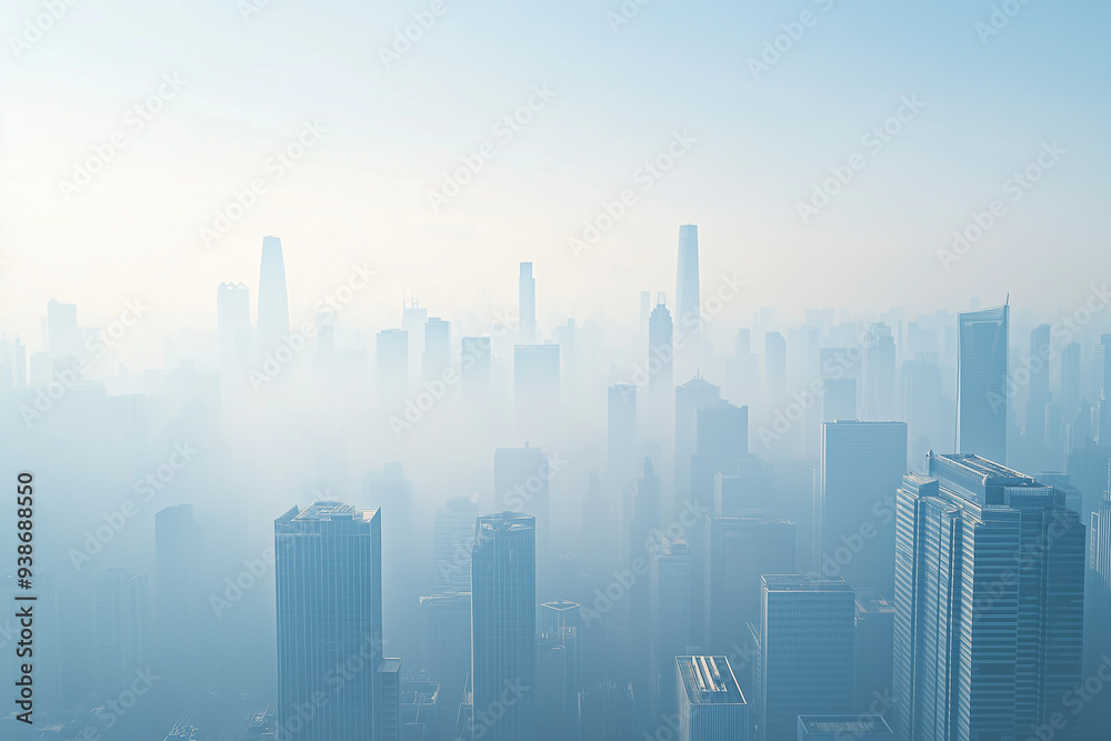 city skyline smog filled smoke pollution city skyline smog filled smoke pollution