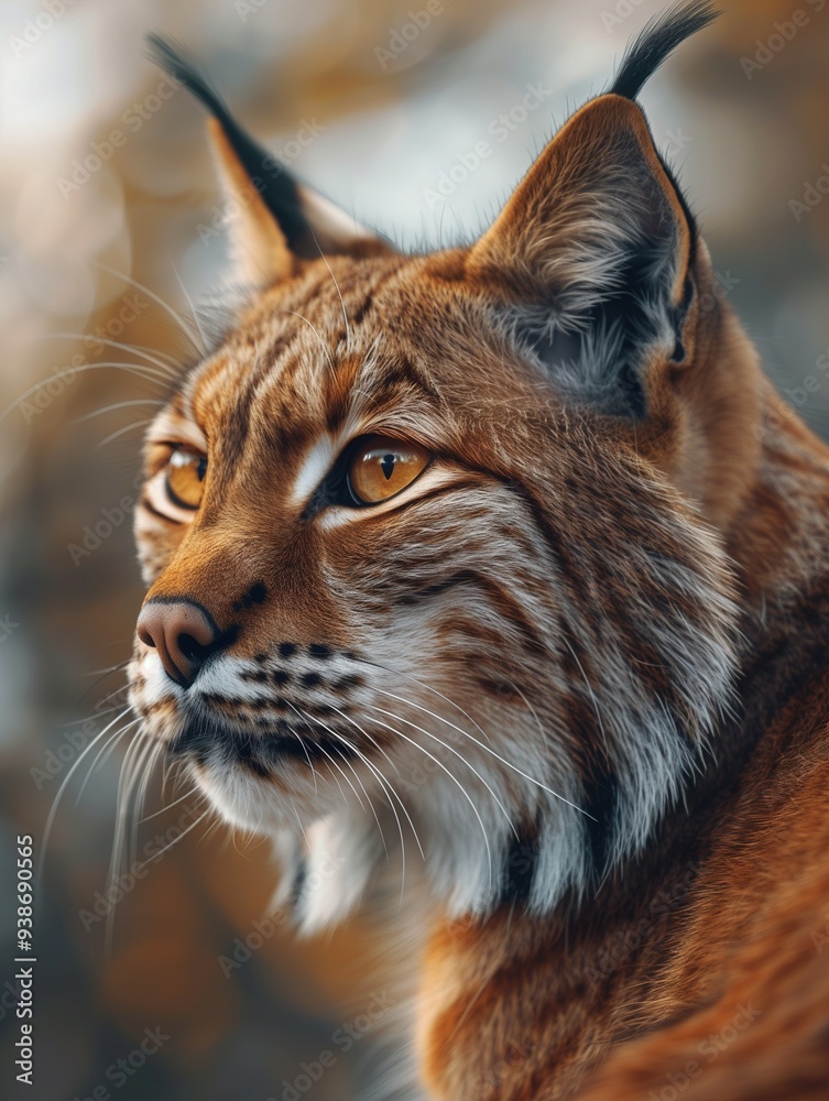 Fototapeta premium Wildlife Asian Golden Cat close up with golden fur and warm tones