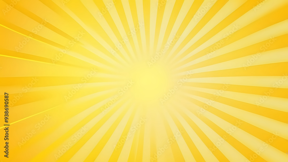 Abstract Sunburst Background with Bright Yellow Rays and Warm Summer Light Abstract Sunburst Background with Bright Yellow Rays and Warm Summer Light